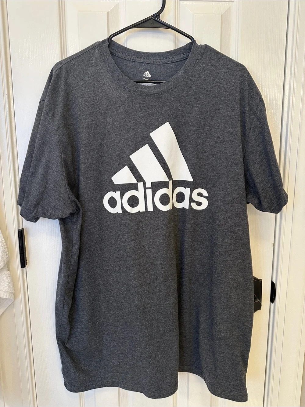 adidas Dark Gray Tee with White Logo